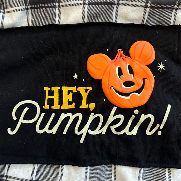 Hey Pumpkin Halloweek Flannel Shirt upcycled size XS 4 / 5 - Picture 2 of 6
